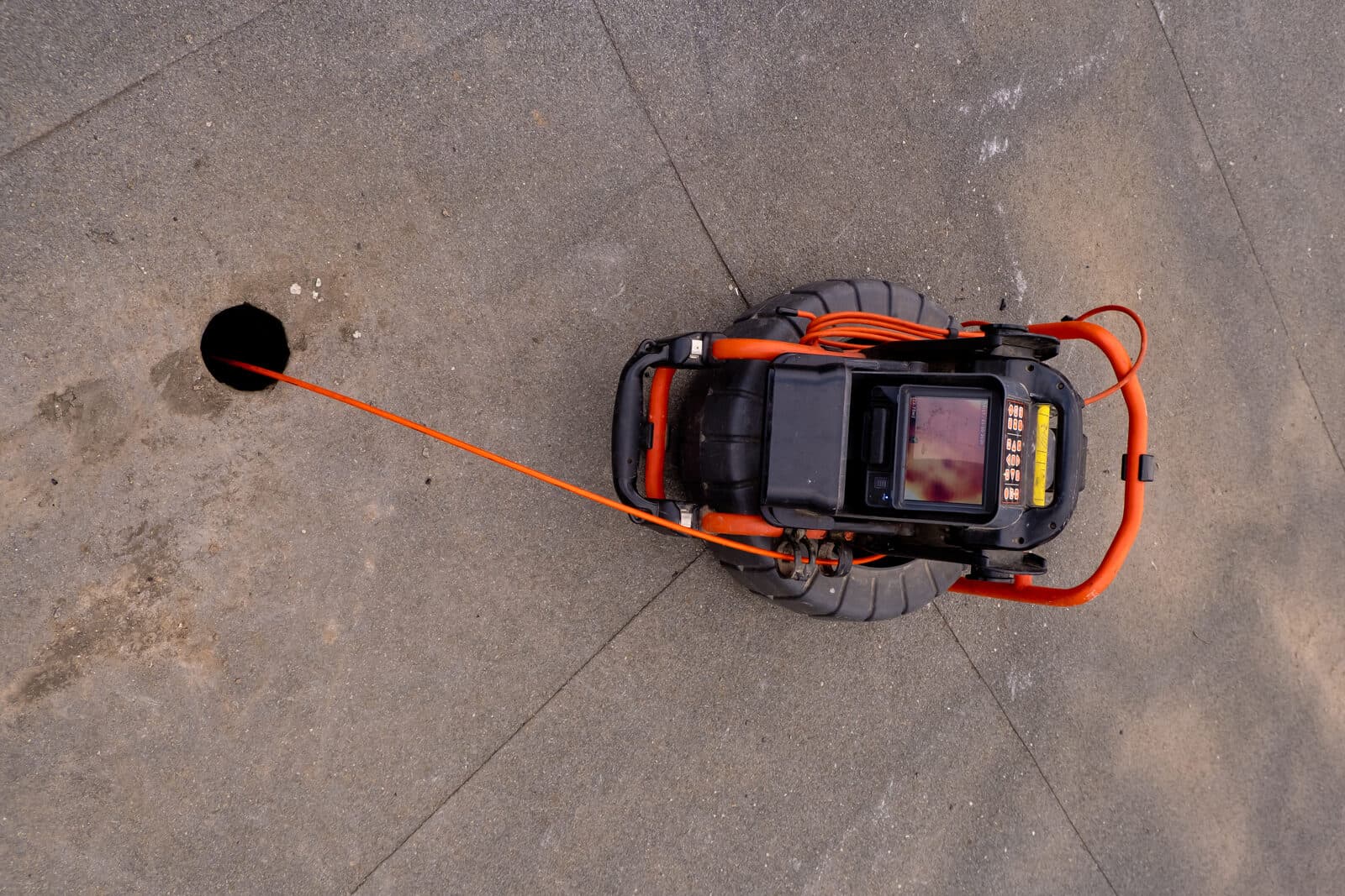 Portable sewer camera system used for pre-purchase sewer line inspection